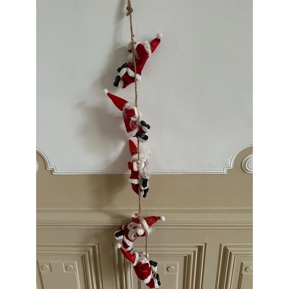 Retro Santa Claus climbing rope - vintage inspired -from France